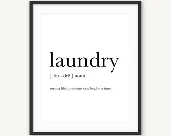 Laundry definition Etsy graphic about Printable Laundry Signs titled Laundry definition Etsy